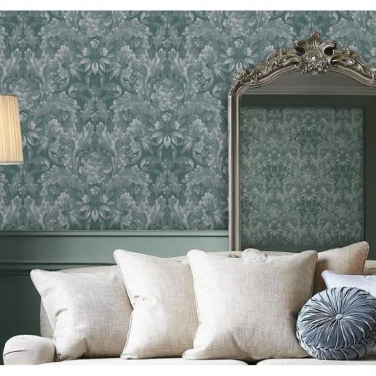 zold virag mintas tapeta rozsa elegans polgari lakas iroda haloszoba videkihaz nyaralo lepcsohaz kastely.jpg